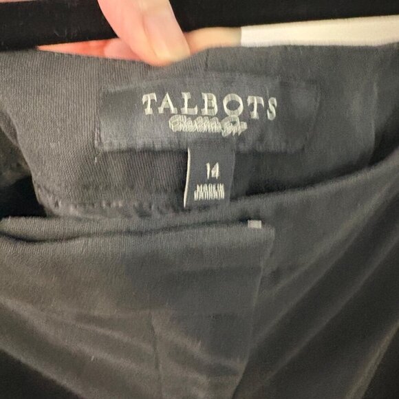 Talbots Women's Heritage Cropped Straight Leg Dress Pants Trouser Black Size 14 - Picture 9 of 11